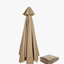 Replacement Umbrella Canopy for 10ft 6 Rib Patio Umbrella Fabric Replacement Outdoor Market Umbrella Top (Canopy Only), (Tan)