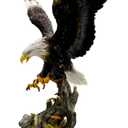 17 Inch Large Eagle Statue Resin Sculpture Frgurine Gift for Home Decor Office Living Room Desktop Display Decorative Decoration