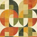 HOMETITUTE 10-Pack Peel and Stick Vinyl Floor Tiles, 12x12 Inch Retro Abstract Geometric Removable Self Adhesive Flooring Stickers, Covers 10 Sq. Ft, Ideal for Kitchen, Entryway, Living Room Decor
