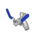 Beduan 304 Stainless Steel Hose Splitter 2 Way Y Garden Hose Bib Splitter with Long Handle Water Hose Ball Shut Off Valve 3/4 GHT Threaded