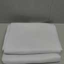 NICETOWN White Blackout Curtain Liners for Window - Noise Reducing Light Blocking Liner for 84 inch Curtains (Set of 2, Each is 27" x 80", Hooks Included, Greyish White)