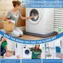 Washing Machine Drain Pan Silicone mat 27"x27" with 0.79" Raised Edges, Leak-Proof Silicone Mat, Non-Slip Waterproof Floor Protector for Washer Dryer (Grey)