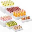 Leinuosen 7 Pcs Large Acrylic Buffet Risers, 6-12" Rectangle, White