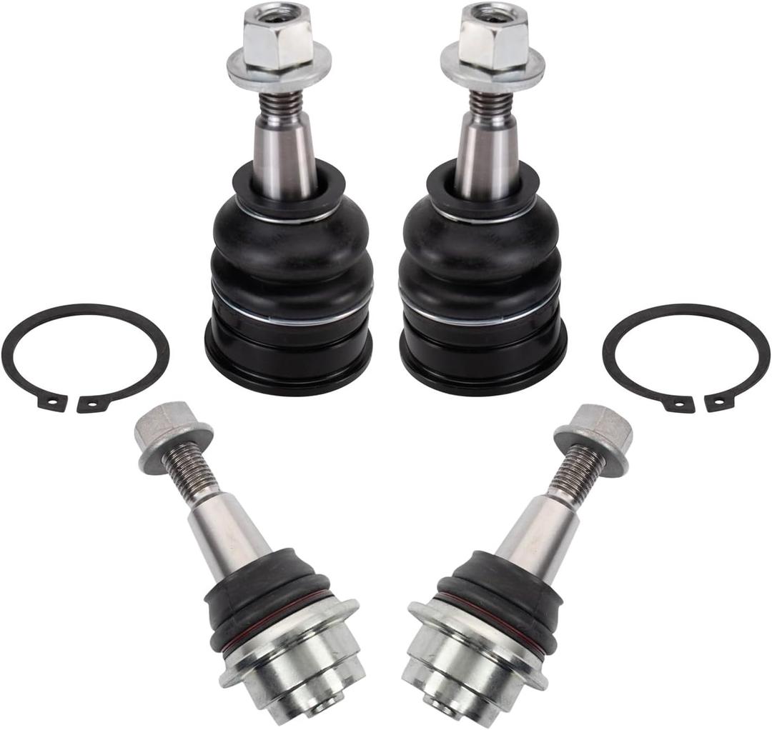 TRQ Front Upper & Lower Ball Joint Set RH and LH Compatible with Steel Arms 15-20 Cadillac Escalade & ESV Chev Suburban GMC Yukon XL14-18 Chev Silverado 1500 GMC Sierra 1500 16-20 Chev Tahoe GMC Yukon
