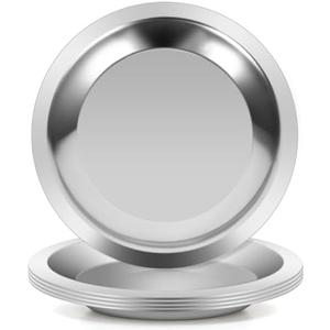 5pcs Wine Bottle Coasters Stainless Steel Round Cup Coasters Bottle Holder Mat for Drink Bottle Heat-Resistant Anti-Slip,Easy to Clean- 4.5 Inch