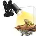 Reptile Heat Lamp with 360 Rotatable Clamp Basking Spot Light with 50W UVA UVB Heat Bulb Simulated Sunlight Heating Lamp for Turtles Lizards Snakes Amphibian Terrariums Tanks