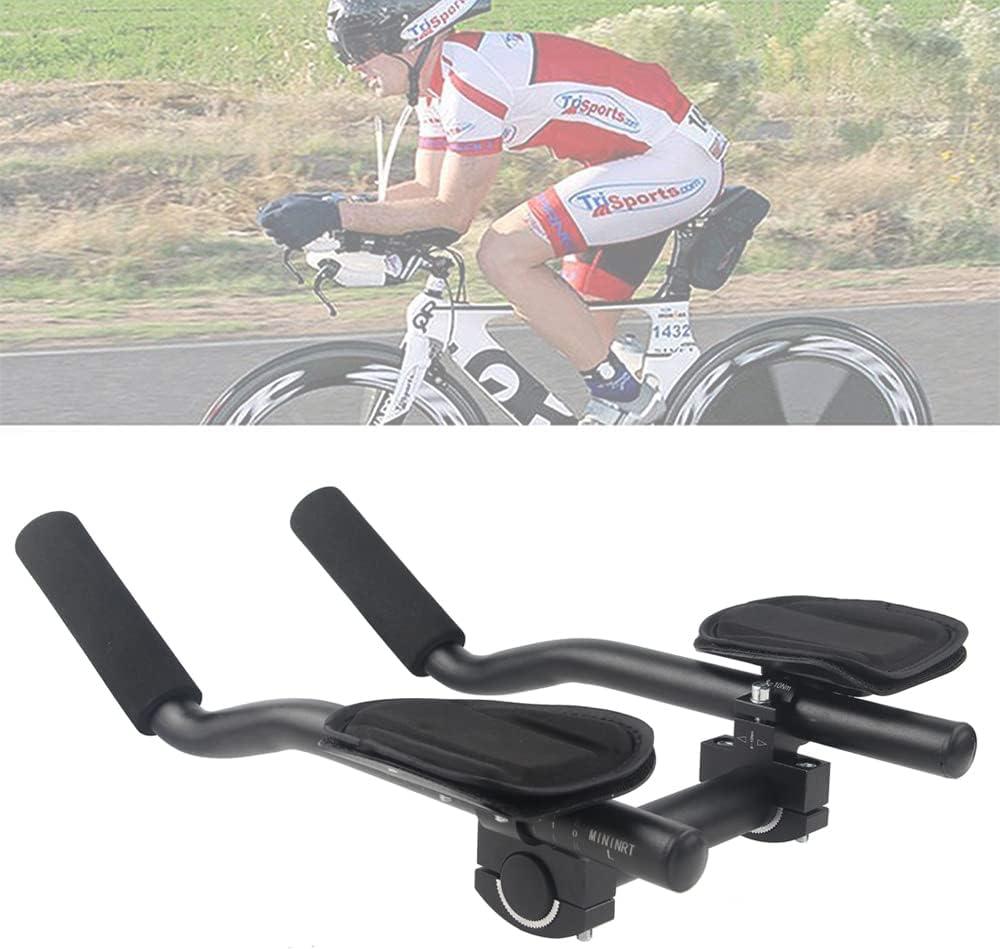 Bike Aero Bar, Aluminum Alloy Aero Bars for Road Mountain Bike, Bicycle Racing TT Handlebar Clip on Armrest Bar, Relaxation HandleTriathlon Handkebars