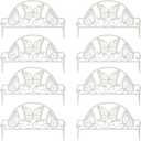 Plastic Garden Picket Fence,Garden Edging Decorative Border,Decorative Garden Fence, 8 Pieces, Overall Length 160 Inches.,White B.