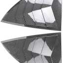 Wingka Car Rear Triangular Window, Carbon Fiber Look Window Louvers Cover, Compatible for Model Y 2021-2024(Carbon Fiber Look)
