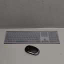Wireless Keyboard and Mouse, Vssoplor Rechargeable Quiet Full-Size Keyboard and Mouse Combo Set Ultra Slim Design for Laptop, PC, Notebook, Desktop-Dark Gray