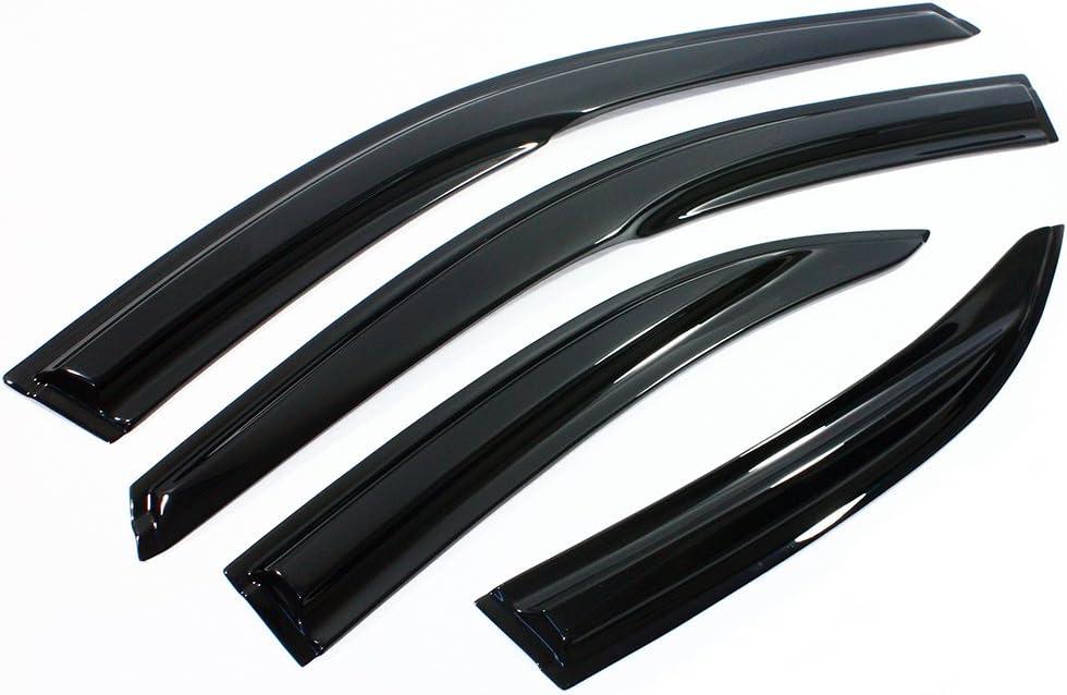 JDM Style Smoked Window Visor Rain/Sun Vent Shade Guard Deflector Compatible with for 2009-2014 Acura TSX