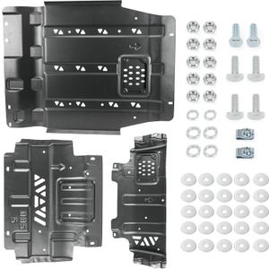 Full Skid Plate Compatible with 2015-2022 Ford F150, Heavy-Duty Underbody with Transmission Engine Front, Drivetrain Center & Rear Axle Steel Splash Guard Shield Kit