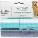 Martha Stewart for Pets Poop Waste Bags | 120 Large Unscented Doggie Bags for a Quick Cleanup | Tear-Resistant Dog Waste Bags, Great for Dog Walking Everyday Use | 8 Rolls