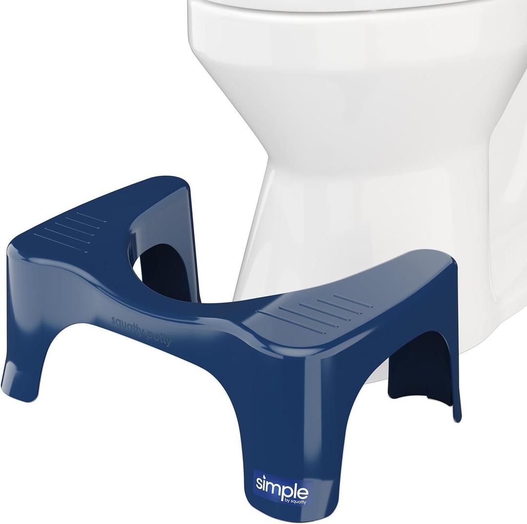 Squatty Potty Simple Bathroom Toilet Stool, Galaxy Blue 7", Ergonomic Stool Posture-Enhancing Bathroom Footrest for Improved Digestion & Constipation Relief