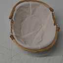 Vintiquewise(TM) QI003055.WF Oval Willow Basket with Double Drop Down Handles (White)