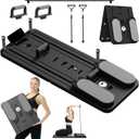 Pilates Board - Pilates Reformer Set, Multi-Purpose Foldable Pilates Reformer Board for Home, 11 in 1 Pilates Equipment (Gray)