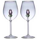Rose Wine Glass, Personalized Red Rose Shaped Wine Glasses Set of 2, Unique Nice Wine Glasses for Party Valentines Day Women