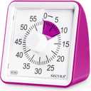 Secura 60-Minute Visual Timer, Classroom Timer, Countdown Timer for Kids and Adults, Time Management Tool for Teaching (Violet & Violet)