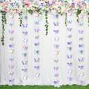 Zonon 3D Butterfly Hanging Garlands Decoration Butterfly Paper Party Streamers Backdrop for Wedding Birthday Fairly Baby Shower Holiday Party Decorations(8 Pieces)