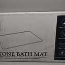 Large Diatomite Stone Bath Mat, Premium Non-Slip Natural Diatomaceous Earth Bathtub Quick Drying Mats for Bathroom Floor (30" x 17" Dark Gray)