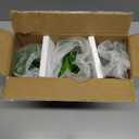 MyGift Set of 3 Fake Plants, Small Artificial Potted Plants Indoor in Clear Glass Pot, 9.5 Inch Faux Plant for Home Decor (Clear (Earth Tone Pebbles))