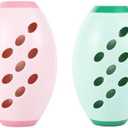 3 x  2pcs Reusable Lint Rollers, Washable Mini Roller Portable Remover Extra Sticky Lint Roller Ball Dog Cat Hair Removal Tool for Clothes Travel Pets Laundry Cars (Pink, Green)