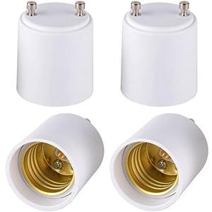 Onite GU24 to E27 E26 Adapter for LED Bulb, GU24 to Medium Base Converts Your Pin Base Fixture to Standard Screw-in Lamp Socket 4Pack