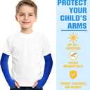 Mepase 10 Pairs Arm Sleeves for Kids Arm Sleeves for Boys Uv Sun Protection Cooling Sleeves Youth Sport Compression Sleeves (Multi Colors), One Size