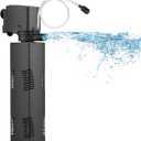 TARARIUM Aquarium Filter for 55150 Gal. Tank Crystal 300GPH Biochemical Filtration Powerful Pump Submersible Internal Fish Tank Filters Large Tank Pond Clear Wavemaker Air Supply 4 in 1