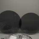 Yusong Round Glass Coffee Tables for Living Room, 2-Tier Circle Coffee Table with Storage, 26" Modern Center Accent Table with Light Black Glass, Small End Table for Small Space, Bedroom