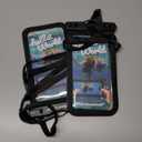 Hiearcool Waterproof Phone Pouch, Universal Case Compatible for iPhone 17 16 15 14 13 Pro Max Plus Up to 8.9", IPX8 Beach Travel Essentials-Black-2 Pack