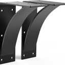 Heavy Duty Shelf Brackets, 2 Pack Fireplace Mantel Brackets, Hand Welded Steel Bracket, Countertop Support Bracket, DIY Shelving Brackets for Rustic Farmhouse Decor (Super Large 9X12)