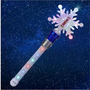 Light Up Frozen Snowflake Wand- Snowflake Spinning Wands,Magic Wand Rotating Toy for Girls and Boys, Magic Princess Sensory Toys,Christmas & Birthday Gift (Blue)