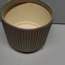 Ceramic Plant Pots, 8 Inch Planter, Round Plant Pot, Retro Brown