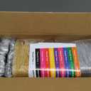 LNYZQUS 50 Pack 1.5lb Small Foil Pans with Lids, 7” x 5” Individual Baking Tins Leftover Containers,24oz Aluminum To Go Baked Food Containers Large Loaf Cake Pans Take Out Holders-Gold