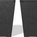 Kante 14 Inch Tall Planter Set of 2, Large Taper Planter for Outdoor Indoor Garden Patio Front Door (Black)