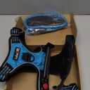 No Pull Dog Harness Adjustable Reflective Oxford Easy Control Medium Large Dog Harness with A Free Heavy Duty 5ft Dog Leash (L (Neck: 18"-25.5", Chest: 24.5"-33"), Blue Harness+Leash)