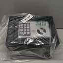 Small Electronic Safe Box With Digital Keypad & Keys - 9.05 x 6.7 x 6.7 Inches Wall Safe 0.23Cuft Mini Security Box for Coin Home Office Hotel Rooms Business Jewelry  (Black)