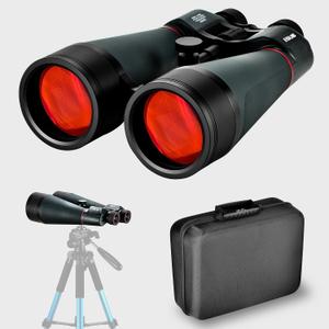 ESSLNB Astronomy Binoculars - 20x80 for Adults, Outdoor Waterproof Binoculars for Bird Watching, Travel and Stargazing with Tripod Adapter and Carrying Bag (Green)