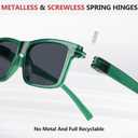 Eyekepper Oversize Bifocal Reading Sunglasses with Metalless Screwless Spring Hinges for Wide Face