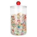 Custde 68oz Clear Plastic Candy Jar with Lid – Airtight Multi-Purpose Storage for Candy, Cookies, Coffee & More – Ideal for Kitchen, Office, Bathroom (68 fl oz)