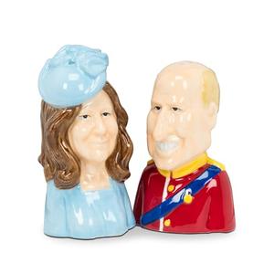 Abbott Collection Prince William & Kate Salt and Pepper Shaker Set (3.5"H)