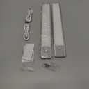 BLS 10inch Under Cabinet Lights, 40 LED Closet Lights, Motion Sensor Light Indoor, Battery Operated Lights, 1800mah USB C Rechargeable Under Cabinet Lighting, Magnetic Night Light for Kitchen (2 Pack)