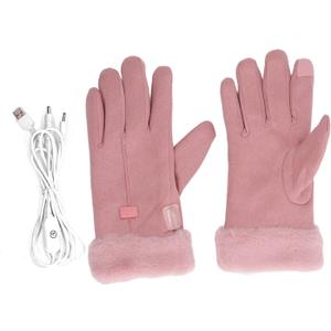 Asixxsix Heated Gloves, USB Heated Electric Heating Glove Windproof Touchscreen Gloves Comfortable Cotton Liners Hand Warmer for Men Women Winter Climbing Hiking Cycling Sports