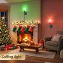 Battery Operated Wall Sconces Set of 2 with Remote, Wireless Wall Sconce with 2 Dimmable RGB LED Bulbs, Rechargeable Wall Lamps, Not Hardwired Wall Lights, Linen Shade, Black B04YBP205