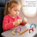 3 x Fidget Sensory Sticks for Kids,6PCS Textured Fidget Toys for Stress Anxiety Autistic ADHD,Calm Down Travel Airplane Essentials Toys,Stuffers Gifts for Teens Boys Girls