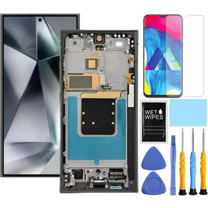 Only for US VersionAMOLED for Samsung Galaxy S24 Ultra 5G Screen Replacement With Frame for Samsung S24 Ultra S928u S928w S928a LCD Display digitizer Touch Screen Assembly 6.8" Titanium Black