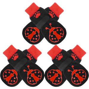 EXPAWLORER Anti Slip Dog Socks to Prevent Licking Paws,Winter Dog Boots & Paw Protectors,Dog Booties for Hardwood Floors with Grippers,Dog Shoes for Hot/Cold Pavement Small Medium Large Senior Dog