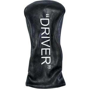 Golf Club Covers  Leather Driver Headcover, Fairway Wood, 3 Wood, Hybrid, Fits Mallet Blade Putter Head Covers Alignment Stick Cover