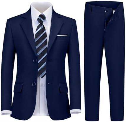 Boy's Suit 5pcs Tuxedo Suit for Toddler Set Formal Slim Fit Jacket Pants Shirt Dress Ring Bearer Outfit for Kids with Tie 7
